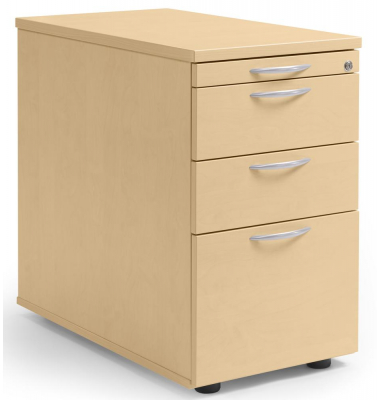 Standcontainer 290694, buche, 3 Schubladen, Holz, abschlie&szlig;bar