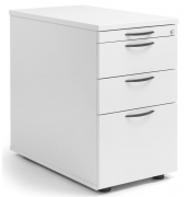 Standcontainer 290696, wei&szlig;, 3 Schubladen, Holz, abschlie&szlig;bar