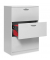 H&auml;ngeregistraturschrank 291547 MULTI M, lichtgrau, 3 Schubladen, 2-bahnig