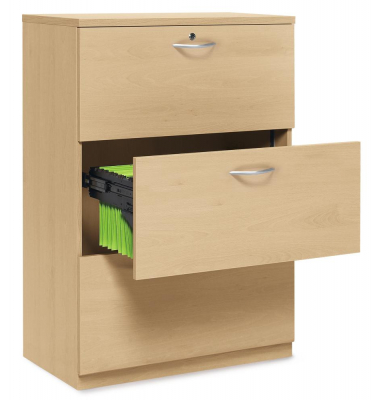 H&auml;ngeregistraturschrank 291548 MULTI M, buche, 3 Schubladen, 2-bahnig