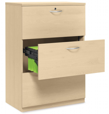 H&auml;ngeregistraturschrank 291549 MULTI M, ahorn, 3 Schubladen, 2-bahnig