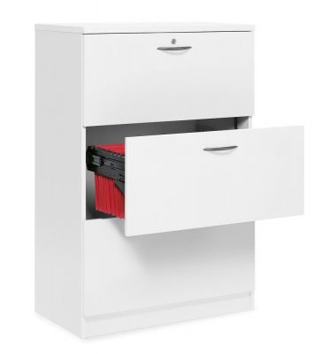 H&auml;ngeregistraturschrank 291550 MULTI M, wei&szlig;, 3 Schubladen, 2-bahnig