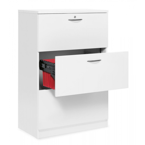 Deskin Hängeregistraturschrank 291550 MULTI M, weiß, 3 Schubladen, 2-bahnig 4251797812277 Deskin