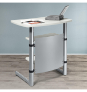 Stehpult, manuell höhenverstellbar 120cm (H), 83x56cm (BxT), rechteckig, lichtgrau / silber
