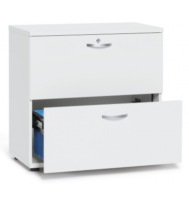 H&auml;ngeregistraturschrank 268345 MULTI M pro, wei&szlig;, 2 Schubladen, 2-bahnig