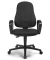 B&uuml;rostuhl COMFORT P, anthrazit / schwarz, mit Armlehnen, bis 110kg, ohne Kopfst&uuml;tze