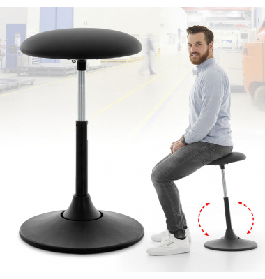 Hocker 333357, schwarz, höhenverstellbar, bis 120kg