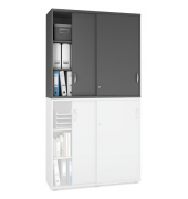 Aufsatzschrank MULTI M pro 333275, abschlie&szlig;bar, 2x3 OH, anthrazit, 120x111x42cm (BxHxT)