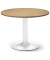 Konferenztisch 295369, 73,5cm (H), 100x100cm (BxT), 5 Personen, rund, nussbaum / weiß