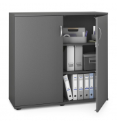 Aktenschrank MULTI M pro 332863, abschlie&szlig;bar, 2x3 OH, anthrazit, 120x114x42cm (BxHxT)