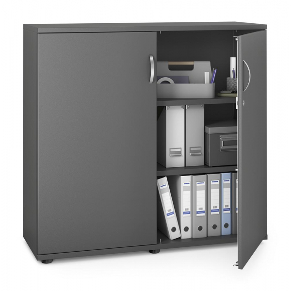 Deskin Aktenschrank MULTI M pro 332863, abschließbar, 2x3 OH, anthrazit, 120x114x42cm (BxHxT)  Deskin