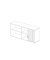 Aufsatzschrank MULTI M pro 294458, abschlie&szlig;bar, 2x2 OH, wei&szlig;/alusilber, 160x75x42cm (BxHxT)