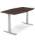 Sitz-Steh-Besprechungstisch, elektrisch h&ouml;henverstellbar 64-130cm (H), 200x100cm (BxT), 8 Personen, Tonnenform, nussbaum dunkel 