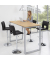 Stehtisch CELSUS 295036 110cm (H), 160x80cm (BxT), rechteckig, buche / silber