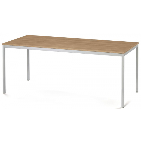 4255704307962 - Konferenztisch 332106 728cm (H) 200x80cm (BxT) 8 Personen rechteckig nussbaum   silber 4255704307962 Deskin