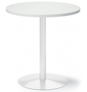 Konferenztisch 295358, 72cm (H), 70x70cm (BxT), 3 Personen, rund, weiß / weiß