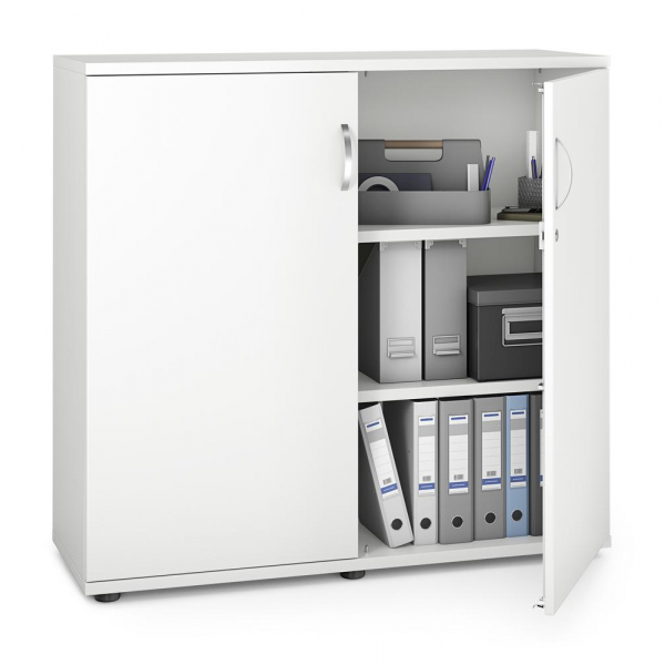 4255704308051 - Flügeltürenschrank MULTI M pro 294437 abschließbar 2x3 OH weiß 120x114x42cm (BxHxT) 4255704308051 Deskin