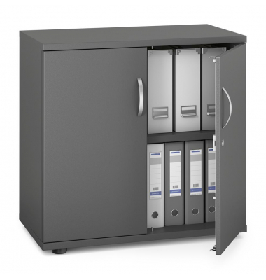 Aktenschrank MULTI M pro 332853, abschlie&szlig;bar, 2 OH, anthrazit, 80x78x42cm (BxHxT)