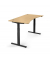 Sitz-Steh-Schreibtisch Cockpit MULTI M, elektrisch höhenverstellbar, 65-130cm (H), 180x90cm (BxT), Cockpitform, buche / schwarz