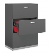 H&auml;ngeregistraturschrank 333377 MULTI M pro, anthrazit, 3 Schubladen, 2-bahnig