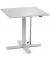 Sitz-Steh-Schreibtisch MODUL Monosäule, elektrisch höhenverstellbar, 71,5-120,5cm (H), 80x80cm (BxT), quadratisch, lichtgrau / s