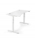 Sitz-Steh-Schreibtisch Cockpit MULTI M, elektrisch höhenverstellbar, 65-130cm (H), 200x90cm (BxT), Cockpitform, weiß / weiß