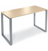Stehtisch CELSUS 110cm (H), 160x80cm (BxT), rechteckig, ahorn / silber
