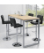 Stehtisch CELSUS 295037 110cm (H), 160x80cm (BxT), rechteckig, ahorn / silber
