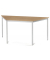 Konferenztisch 332107, 72,8cm (H), 160x69cm (BxT), 3 Personen, Trapezform, nussbaum / silber
