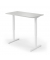 Sitz-Steh-Schreibtisch, elektrisch h&ouml;henverstellbar, 71,5-120,5cm (H), 160x65cm (BxT), rechteckig, lichtgrau / wei&szlig;