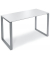 Stehtisch CELSUS 110cm (H), 160x80cm (BxT), rechteckig, wei&szlig; / silber