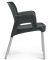 Schalenstuhl IBIZA, schwarz / silber, mit Armlehnen, 4-Fuß-Gestell