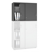 Aufsatzschrank MULTI M pro 333267, abschlie&szlig;bar, 2x2 OH, anthrazit, 100x75x42cm (BxHxT)