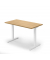 Sitz-Steh-Schreibtisch, elektrisch höhenverstellbar, 71,5-120,5cm (H), 160x65cm (BxT), rechteckig, buche / weiß