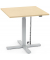 Sitz-Steh-Schreibtisch MODUL Monos&auml;ule, elektrisch h&ouml;henverstellbar, 71,5-120,5cm (H), 80x80cm (BxT), quadratisch, ahorn / silbe