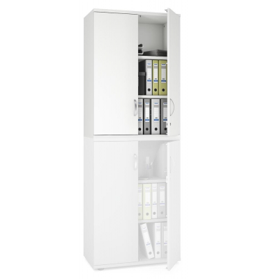 Aufsatzschrank MULTI M pro 294447, abschlie&szlig;bar, 3 OH, wei&szlig;, 80x111x42cm (BxHxT)
