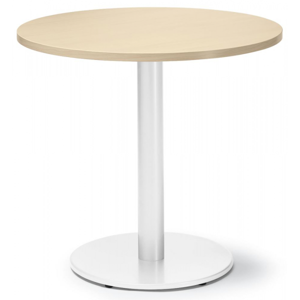 4255704310177 - Konferenztisch MODUL 735cm (H) 80x80cm (BxT) 4 Personen rund ahorn   weiß 4255704310177 Deskin