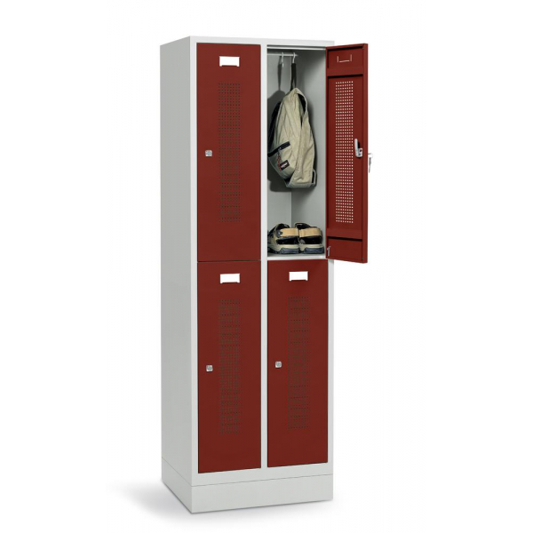 4255704310252 - Doppelstöckiger Spind SYSTEM SP1 mit Sockel 4255704310252 Deskin