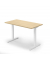 Sitz-Steh-Schreibtisch, elektrisch h&ouml;henverstellbar, 71,5-120,5cm (H), 160x65cm (BxT), rechteckig, ahorn / wei&szlig;