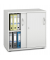 Schiebet&uuml;renschrank MULTI M pro 294462, abschlie&szlig;bar, 2 OH, wei&szlig;, 80x78x42cm (BxHxT)