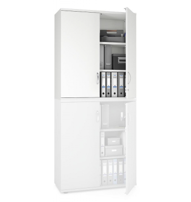 Aufsatzschrank MULTI M pro 294448, abschlie&szlig;bar, 2x3 OH, wei&szlig;, 100x111x42cm (BxHxT)