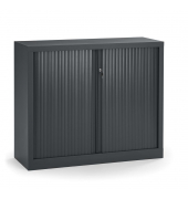 Rollladenschrank 330995, abschlie&szlig;bar, 2,5 OH, schwarz, 120x100x43cm (BxHxT)