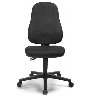 B&uuml;rostuhl COMFORT P, anthrazit / schwarz, bis 110kg, ohne Kopfst&uuml;tze