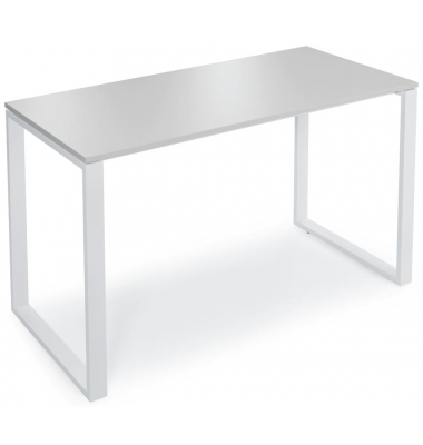 Stehtisch CELSUS 110cm (H), 140x70cm (BxT), rechteckig, lichtgrau / weiß