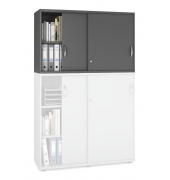 Aufsatzschrank MULTI M pro 333269, abschlie&szlig;bar, 2x2 OH, anthrazit, 120x75x42cm (BxHxT)