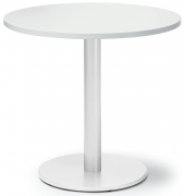 Konferenztisch 295363, 73,5cm (H), 80x80cm (BxT), 4 Personen, rund, weiß / weiß
