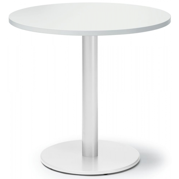 4255704310870 - Konferenztisch MODUL 735cm (H) 80x80cm (BxT) 4 Personen rund weiß   weiß 4255704310870 Deskin