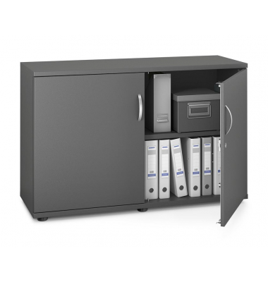 Aktenschrank MULTI M pro 332857, abschlie&szlig;bar, 2x2 OH, anthrazit, 120x78x42cm (BxHxT)