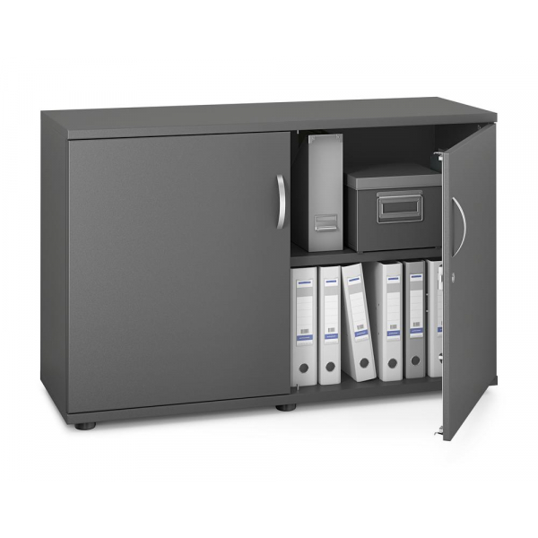 Deskin Aktenschrank MULTI M pro 332857, abschließbar, 2x2 OH, anthrazit, 120x78x42cm (BxHxT)  Deskin