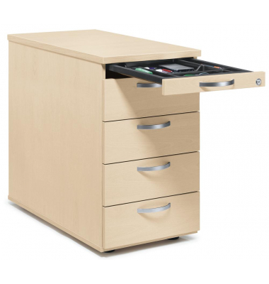 Standcontainer 294414, ahorn, 5 Schubladen, Holz, abschlie&szlig;bar